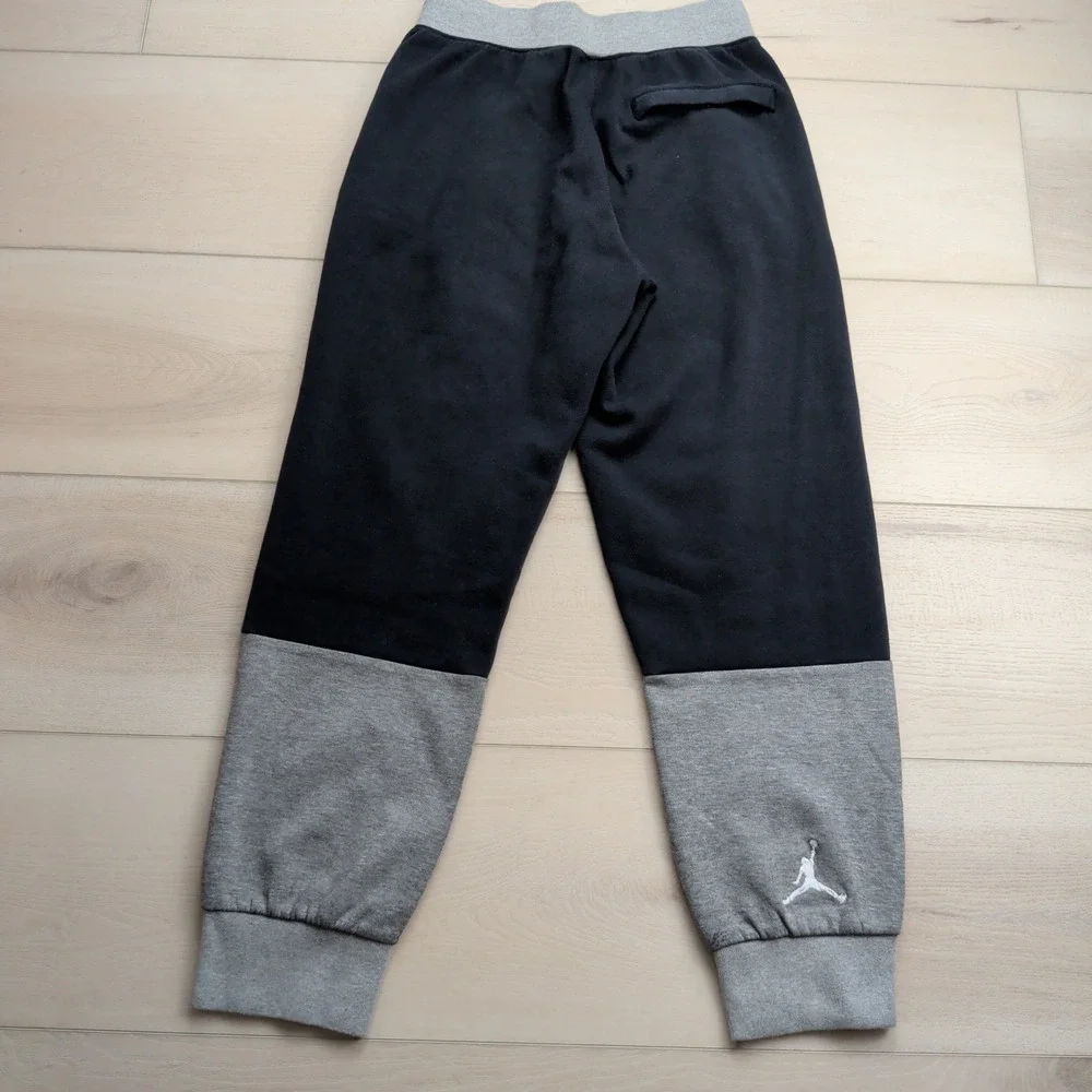Air Jordan Varsity Jogger Pants Mens S Black Gray Colorblock 653437-010